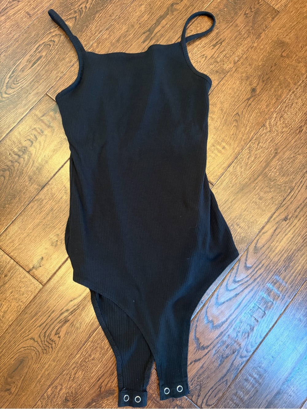 wild fable Black Ribbed Scoop Neck Bodysuit